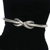 Gold/Silver Knot Bangle & Bracelet Stainless Steel 8 Words/Heart Shape Bracelet
