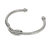 Gold/Silver Knot Bangle & Bracelet Stainless Steel 8 Words/Heart Shape Bracelet