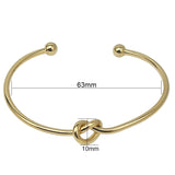 Gold/Silver Knot Bangle & Bracelet Stainless Steel 8 Words/Heart Shape Bracelet