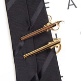 Silver Metal Tie Clip for Men Glasses Scissors Necktie Pin