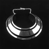 Silver Metal Crescent Choker Punk Hip Hop Rock Necklace