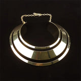 Silver Metal Crescent Choker Punk Hip Hop Rock Necklace