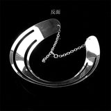 Silver Metal Crescent Choker Punk Hip Hop Rock Necklace