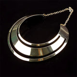 Silver Metal Crescent Choker Punk Hip Hop Rock Necklace