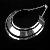 Silver Metal Crescent Choker Punk Hip Hop Rock Necklace