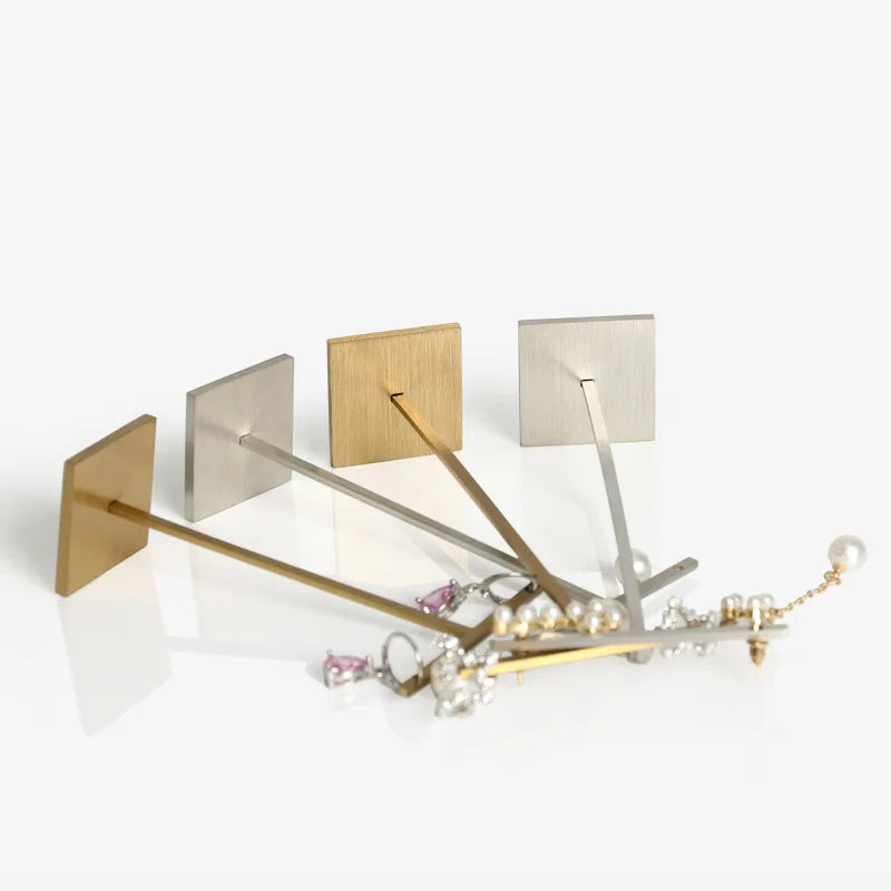 Silver Earring Holder Rack Jewelry Display Stand Organizer T-bar