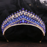 Silver Tiara Crown Wedding Bride Party Crystal Diadem Rhinestone Headpiece
