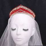 Silver Tiara Crown Wedding Bride Party Crystal Diadem Rhinestone Headpiece