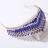 Silver Tiara Crown Wedding Bride Party Crystal Diadem Rhinestone Headpiece