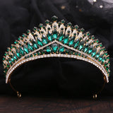 Silver Tiara Crown Wedding Bride Party Crystal Diadem Rhinestone Headpiece