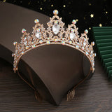 Silver Tiara Crown Wedding Bride Party Comb Head Ornament
