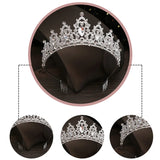 Silver Tiara Crown Wedding Bride Party Comb Head Ornament