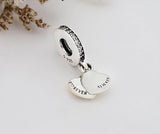 925 Silver Little Heart Charm Pendant for Bracelet Necklace
