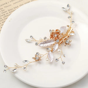 Silver Women Hairgrips Hair Clips Pearl Rhinestone Wedding Hair Accessories