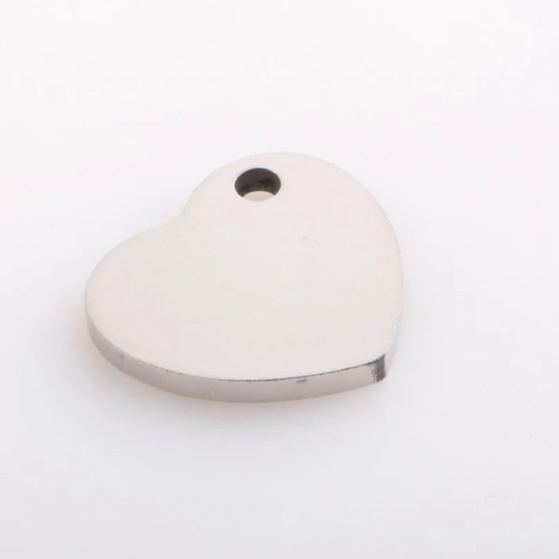 Silver Heart Charm for Bracelets and Necklaces