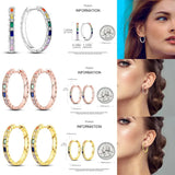 925 Silver Hoop Earrings Chessboard Checker Women Earrings DIY Jewelry