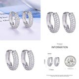 925 Silver Hoop Earrings Chessboard Checker Women Earrings DIY Jewelry