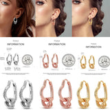 925 Silver Hoop Earrings Chessboard Checker Women Earrings DIY Jewelry
