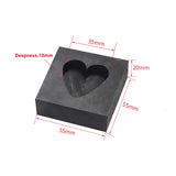 Silver Ingot Mold Heart Star Cross Graphite Crucible for Melting Metal