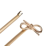 Silver Leaf Metal Women's Belt Spring Leaf Belt Elastic Waist Seal