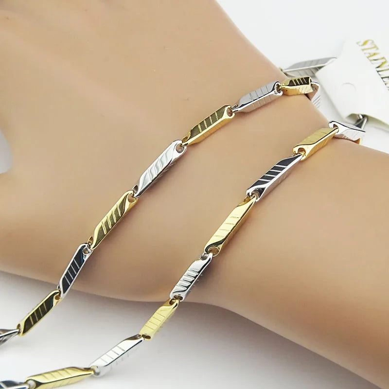 Silver Stainless Steel Men's Chain Necklace Twill Necklaces Party Jewelry