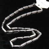 Silver Stainless Steel Men's Chain Necklace Twill Necklaces Party Jewelry