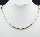 Silver Stainless Steel Men's Chain Necklace Twill Necklaces Party Jewelry