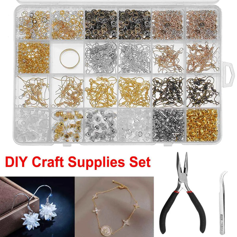 Silver Mixed Repair Metal Tools DIY Craft Supplies Set Jewelry Making
