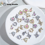 Silver Moon Star Love Planet Alloy Pendant DIY Earrings Ornament