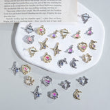 Silver Moon Star Love Planet Alloy Pendant DIY Earrings Ornament