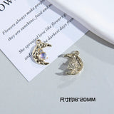 Silver Moon Star Love Planet Alloy Pendant DIY Earrings Ornament