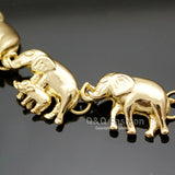 Silver Plated Elephant & Baby Ganesh Bracelet 2 Colors