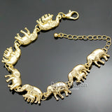 Silver Plated Elephant & Baby Ganesh Bracelet 2 Colors