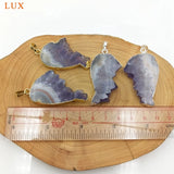 Amethyst Druzy Crystal Pendant for Necklace DIY Jewelry Making