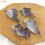 Amethyst Druzy Crystal Pendant for Necklace DIY Jewelry Making