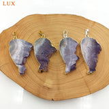 Amethyst Druzy Crystal Pendant for Necklace DIY Jewelry Making
