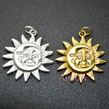 Silver Plating Half Moon Sun Shape Necklace Pendants