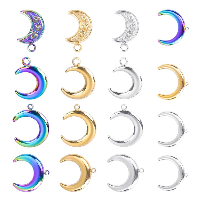 Moon Pendant Charms for Jewelry Necklace DIY 5PCS/Lot