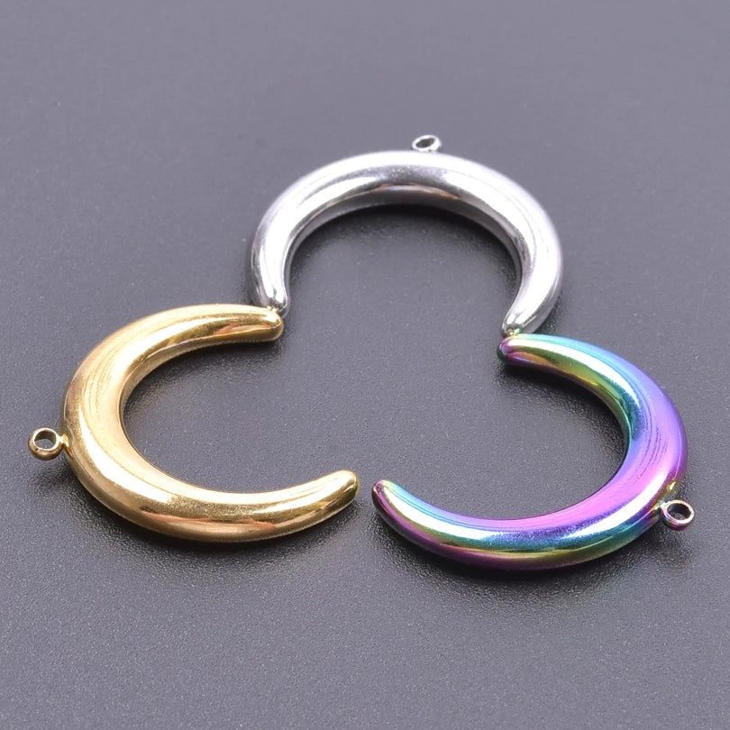Moon Pendant Charms for Jewelry Necklace DIY 5PCS/Lot
