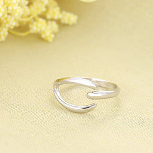Silver Rose Gold-color Adjustable Wishbone Ring Everyday Jewelry