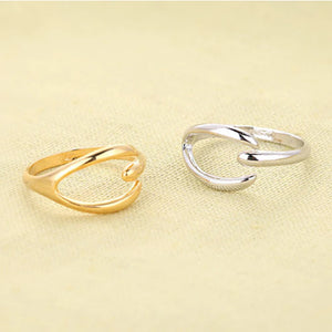 Silver Rose Gold-color Adjustable Wishbone Ring Everyday Jewelry