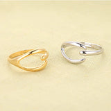 Silver Rose Gold-color Adjustable Wishbone Ring Everyday Jewelry