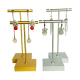 Silver Stainless Steel T-Shaped Earring Display Stand