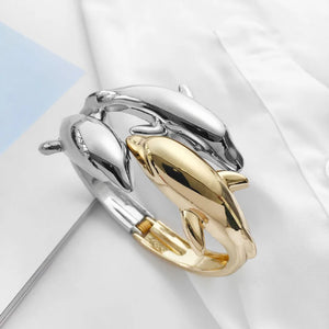 Silver Dolphins Bracelet Charm Jewelry for Women