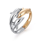 Silver Dolphins Bracelet Charm Jewelry for Women