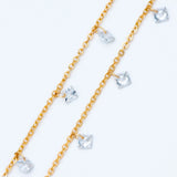 Crystal Beaded Chains, Brass Chain for DIY Jewelry Making