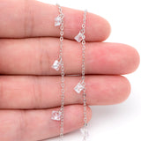 Crystal Beaded Chains, Brass Chain for DIY Jewelry Making