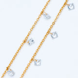 Crystal Beaded Chains, Brass Chain for DIY Jewelry Making