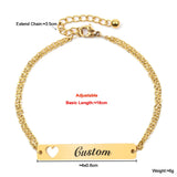 Personalized Silvery Steel Nameplate Bracelet BC373