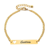 Personalized Silvery Steel Nameplate Bracelet BC373